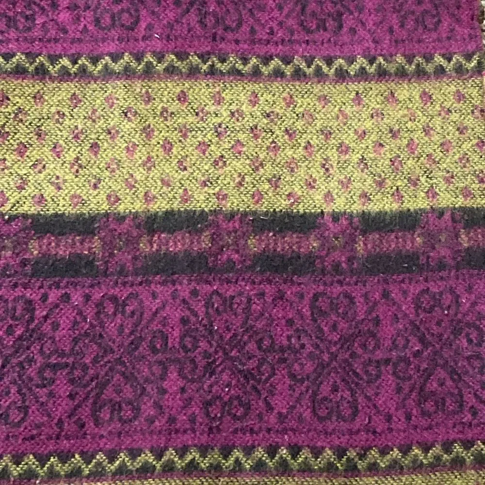 Vintage  Scarf Size 120X12” Burgundy